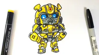 How to draw Bumblebee CHIBI / Transformers rise of the beasts