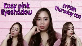 Easy pink eyeshadow makeup look|momstariray