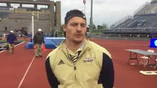Akron's Matt Ludwig on winning the MAC title in the pole vault - 5/10/18