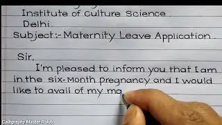Application for Maternity Leave | Handwriting| Calligraphy Master Rakib