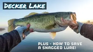 Fishing Decker Lake + BIG Bass + How to Save a Lure (Cheap Lure Retriever) -  Austin, Texas