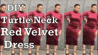 DIY: HOW TO SEW A RED VELVET DRESS|EASY VIDEO