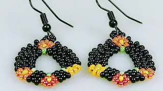 &iexcl;Crea Aretes con Detalles Florales en Puntada Peyote! 🌸✨ Joyer&iacute;a Artesanal Paso a Paso