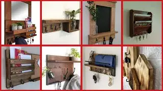 Wooden key holder ideas. Key holder for wall. Home decoration | DIY projects .