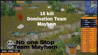 Team mayhem 16 Kill chicken Dinner | pmco Day 4 Match 1
