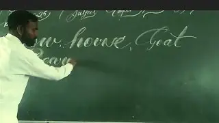 Animals Name in Cursive Writing on Green Board | Beautiful Handwriting Practice for Kids.