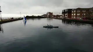 Type 42 Destroyer at Sheringham pond