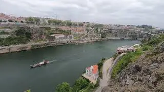 Douro river. Ponte Infante Dom Henrique. Time lapse. Porto