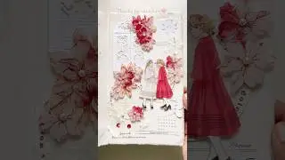 Red &white journal ചെയ്താലോ 😍❤️🤍#journaling #art #shorts