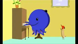 Funny Cartoons: Oswald plays the piano too loud! (Version 3)