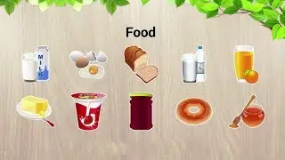 Food Puzzle for Kids - Learning Food Names - Kids School