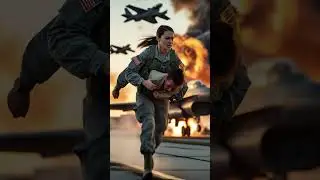 US Fighter Jet Crash | Brave Air Force Woman Rescues Pilot Under Fire #military #army #airforce