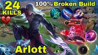 Arlott One hit Wipe out | Insane Damage build | Mobile Legends Gameplay