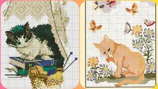 Lovely and wonderful cat cross stitch pattern designs collection for everything #short