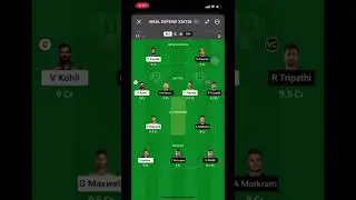 RCB VS SRH Dream11 Team #dream11 #dream11teamtoday #dream11today #ipl2022 #cricket #cricketteam #rcb