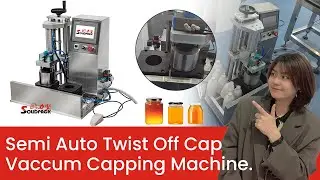 Solidpack - Semi auto twist off cap vacuum capping machine & testing Right & left