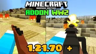 🔫 WORLD WAR 2 in MINECRAFT PE (mods 1.21.70 +) link description and comments