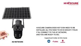 HiXecure 3MP Dual Lens 4G Sim based Solar Pan & Tilt camera