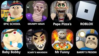 ROBLOX:GREAT SCHOOL BREAKOUT BARRY'S PRISON RUN ESCAPE TIM'S FARM OBBY EPIC CHOPPER'S CARNIVAL...
