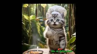 Cute Kitten's Forest Cooking Adventure.#cat #videoshort #animation #aventurasanimales #fypyoutube