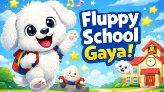 Fluppy Puppy School Gaya 🐶🏫 | Day 7 | Fun Kids Rhyme | Aaj Fluppy Puppy Ka School Day 🎒🐶 #coco
