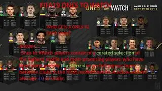 FIFA 19 Ultimate team - How do ones to watch cards work