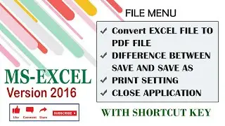 #excel file menu in excel specially for beginner.