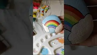 Cute Rainbow Stone Painting🎨🌈. #shorts #viral #trending #art #vnzartgallery