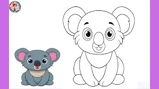 Cute Koala Drawing, Painting & Coloring For Kids and Toddlers_Child Art