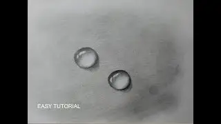 Simple 3D Water Drop Drawing Tutorial | Easy Pencil Drawing