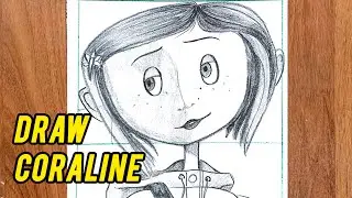 How to Draw Coraline | Easy Step-by-Step Drawing Tutorial | Coraline Drawing Tutorial