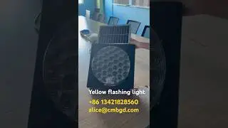 Solar yellow flash warning light!Email:alice@cmbgd.com      WhatsApp:+86 13421828560 #trafficlight