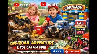 کھلونا کاروں کی دنیا کا تجزیہ  Car Wash & Garage  | Off-Road Monster | Kids and the Toys Car | Cars