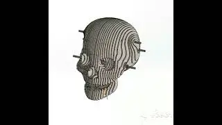 Skull sculture torso CNC dxf file for Laser cutting