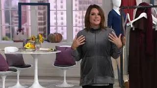 Cuddl Duds Double Plush Velour Mock Neck Zip-Up Jacket on QVC