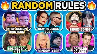 Save One Song: RANDOM Rules 🎵 Kpop Demon Hunters, 80s, series songs, random year | Music Quiz 2025