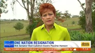 Pauline Hanson says Rod Culleton was a pain in her backside