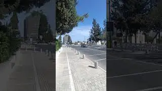 Typical pedestrian sidewalk in the central Paphos