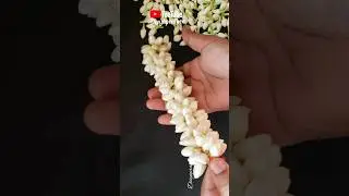 String Jasmine flowers closely/malli poo malai kattuvathu eppadi/jasmine flower Garland/gajra/veni