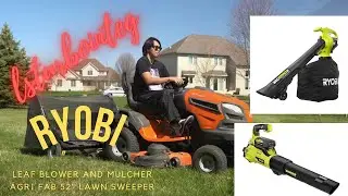 My review on the RYOBI leaf blower, mulcher and AGRI FAB 52