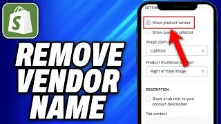 How To Remove Vendor Name On Shopify - Easy Fix