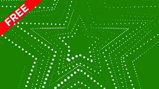 Star lights moving tunnel free green screen video
