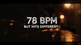 Midnight Jazz LoFi Piano Beat + Vinyl Noise (78 BPM Chillhop)