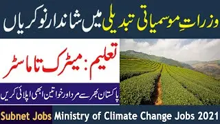 MOCC New Jobs 2021 | Ministry of Climate Change Jobs 2021 | MOCC Govt Jobs 2021 | New Jobs 2021