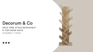 Decorum & Co - Arlo Tree-Style Bookshelf - 8-Tier Book Rack - Assembly Video