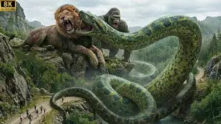 King Kong & Lion vs Giant Tantaboa | The Most Brutal Monster Battle Ever | Deadliest Snake Ever #fyp