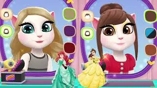 My talking Angela 2. Belle vs Ariel 💛❤️
