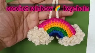How to Crochet a Cute Mini Rainbow Bag Charm (Step-by-Step) ✨@SOMACRAFTANDCREATIONS 