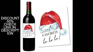 4pcs Christmas Wine Bottle Stickers-Santa's Favorite Design-Wine-Gift And Party Table Decor-Diy Cra
