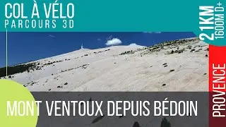Col du Mont Ventoux : 1909 m depuis Bedoin - Cyclisme
